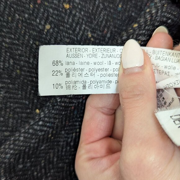 Zara Collarless Wool Winter Coat - Picture 4 of 4